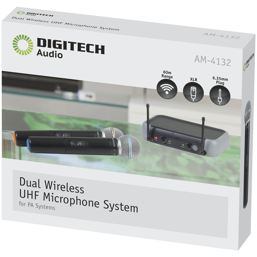Dual Wireless UHF Microphone System