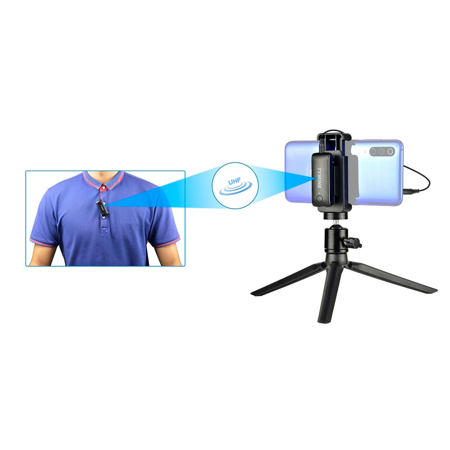 Wireless Lavalier Microphone for Smartphone and Camera
