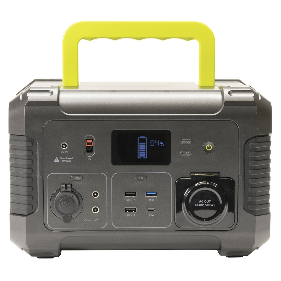 Portable 505Wh Power Station with 500W Inverter