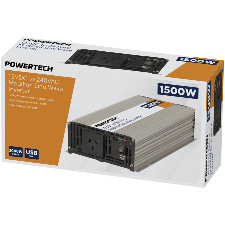 1500W (3000W) 12VDC to 240VAC Modified Sinewave Inverter
