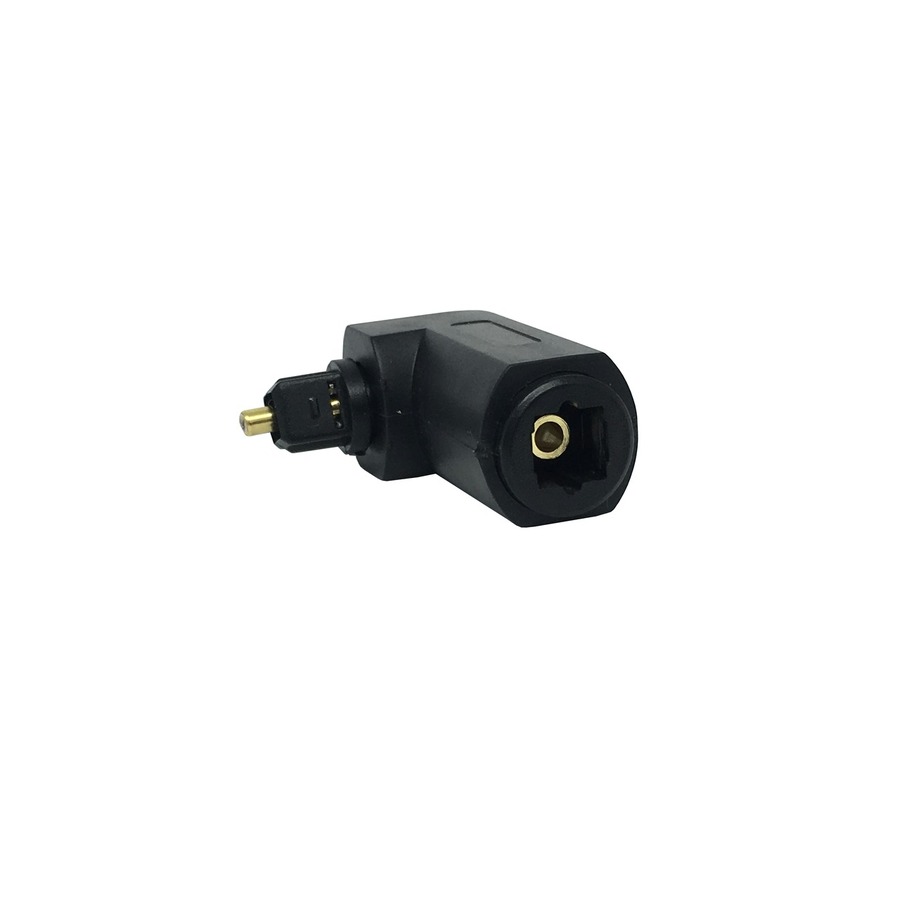 TOSLINK Plug to Socket Right Angle Adaptor