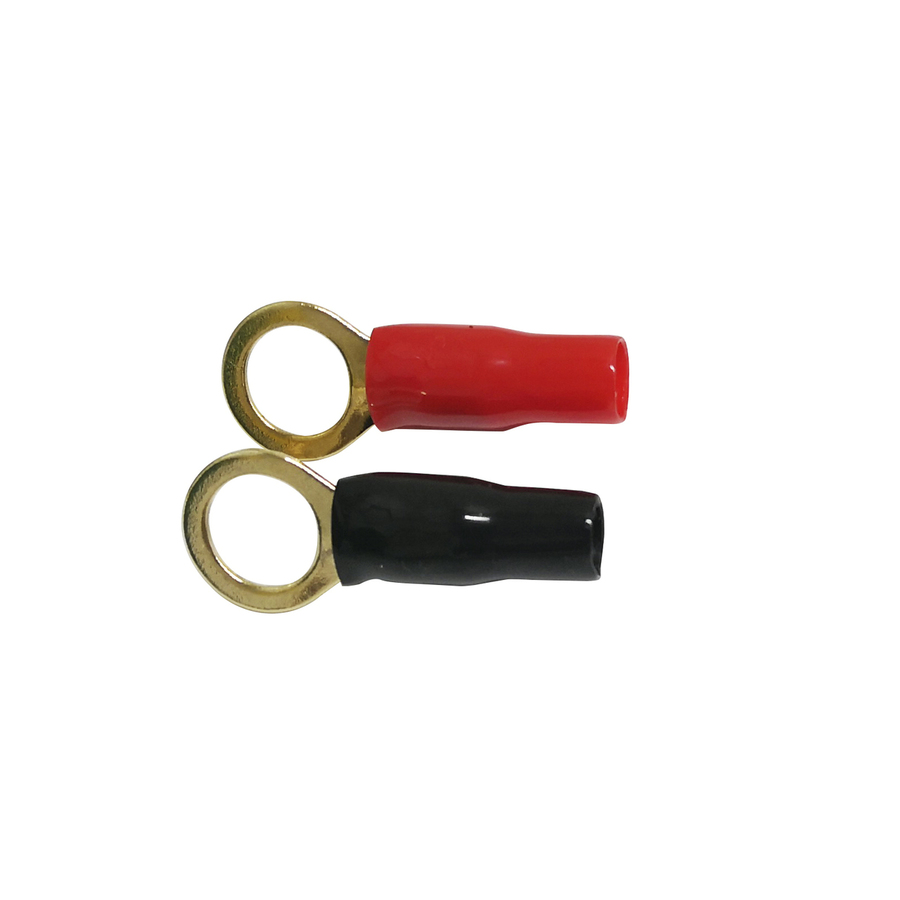 Red & Black Large Eye Terminals 8GA Pack