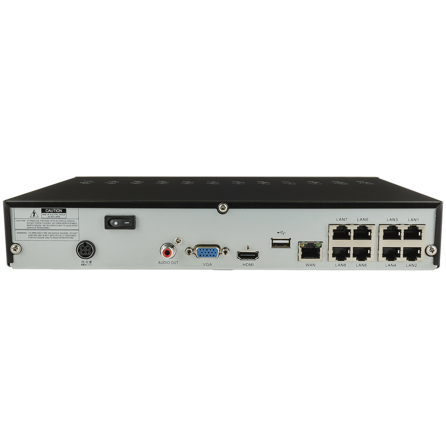 Concord 8 Channel 4K NVR Package - 4x4K PIR IP Cameras and 2x4K PIR IP Floodlight Cameras with 2 way