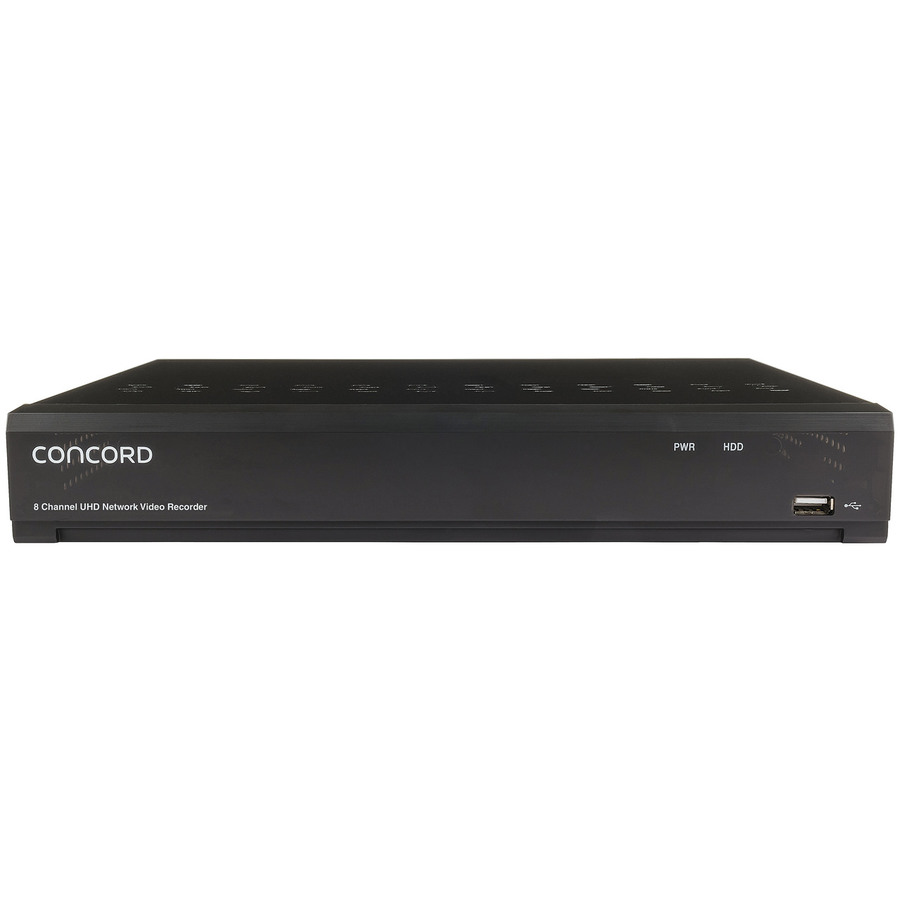 Concord 8 Channel 4K NVR Package - 4x4K PIR IP Cameras and 2x4K PIR IP Floodlight Cameras with 2 way