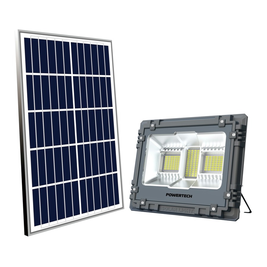 100W Solar Rechargeable LED Flood Light IP67 with Power supply and Remote