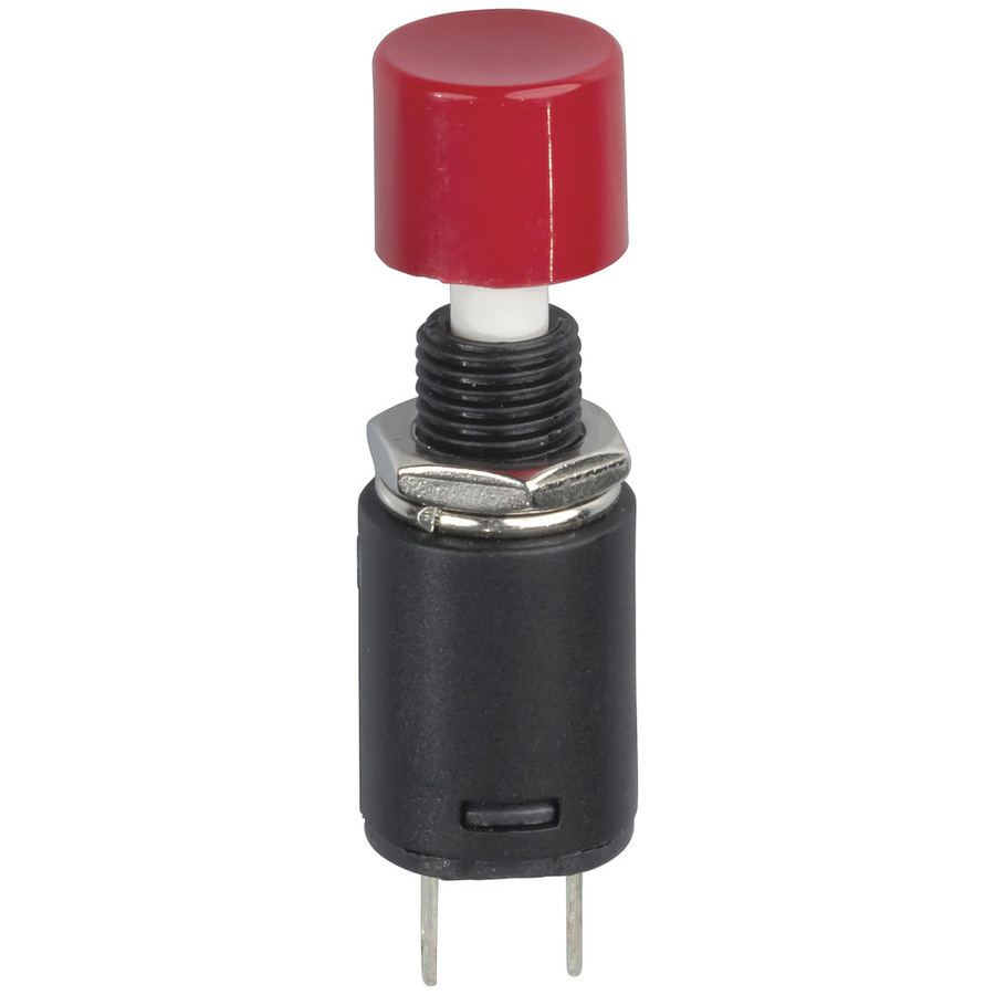 SPST Red Momentary Round Pushbutton