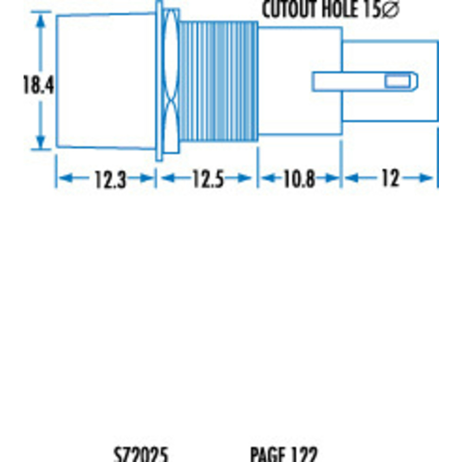 Round 10A 240V 3AG Panel Mount Fuse Holder