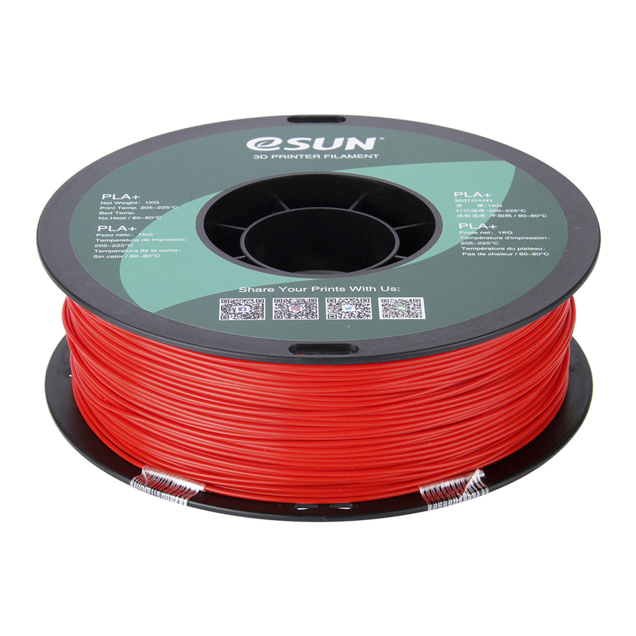 1.75mm Red eSUN PLA+ Filament 1kg Roll