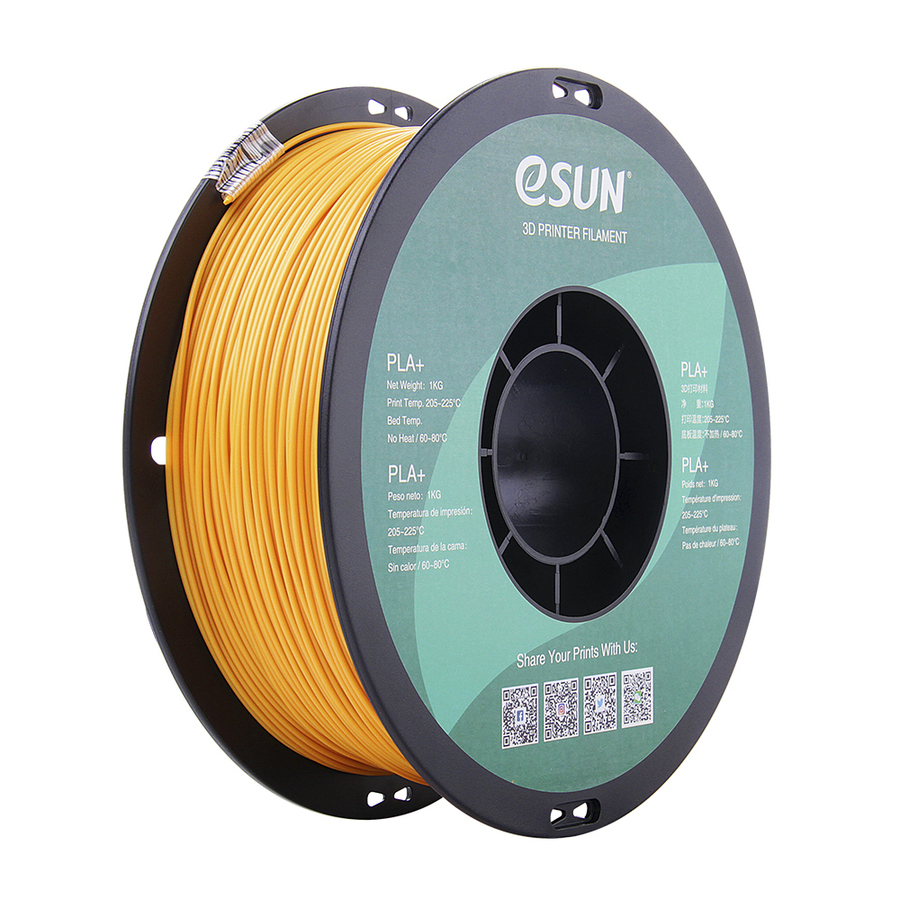 1.75mm Gold eSUN PLA+ Filament 1kg Roll