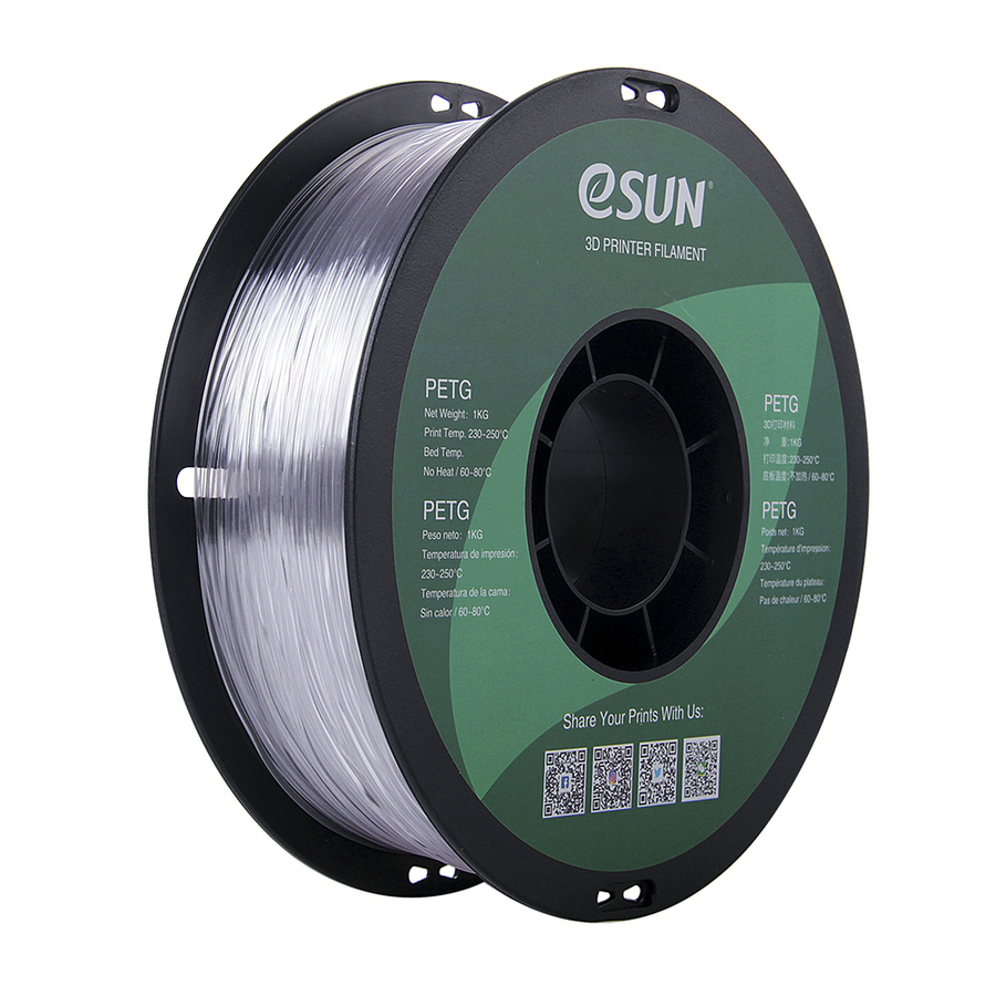 1.75mm Natural eSUN PETG Filament 1kg Roll