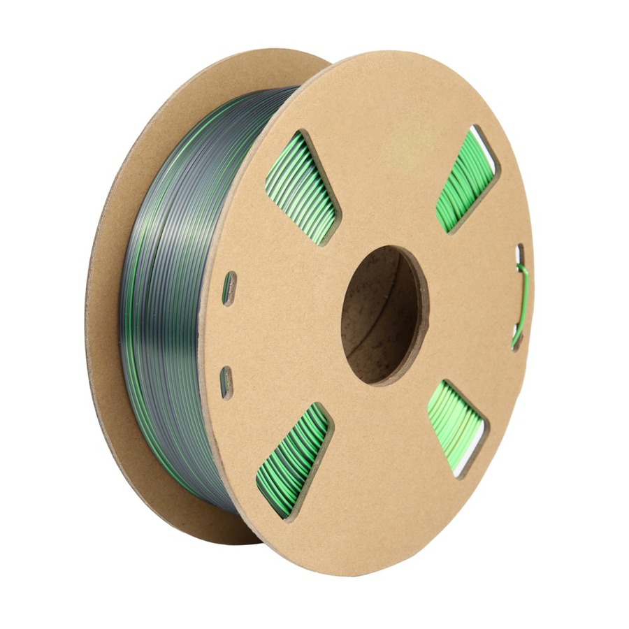 Tri-chroma Silk Gold, Green & Black PLA Filament - 1.75mm 1kg