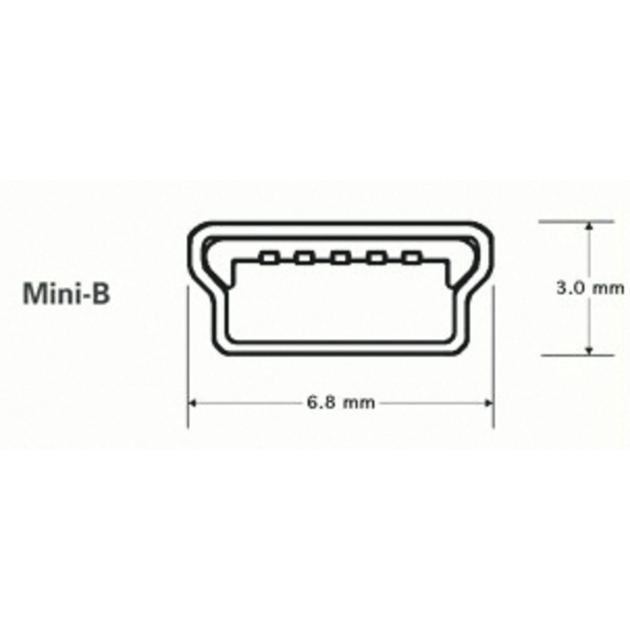 Cable USB 2.0 Plug A to 5 Pin Mini-B 1.8M