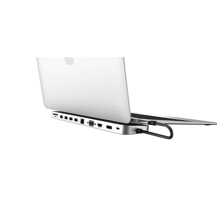 13 in 1 Multifunction USB Type-C Hub with HDMI+DISP+VGA, Network, USB Ports and USB Type-C with Powe