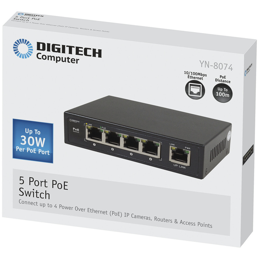 5-Port 10100 PoE Network Switch