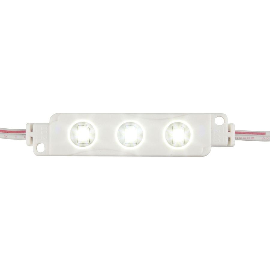 IP65 LED Light Module String, 10x 3x3528-LEDs, Cool White