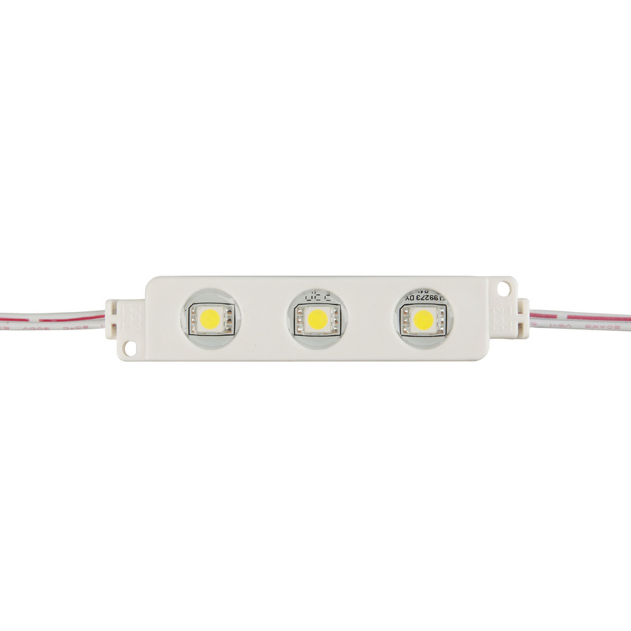 IP65 LED Light Module String, 10x 3x5050-LEDs, Cool White