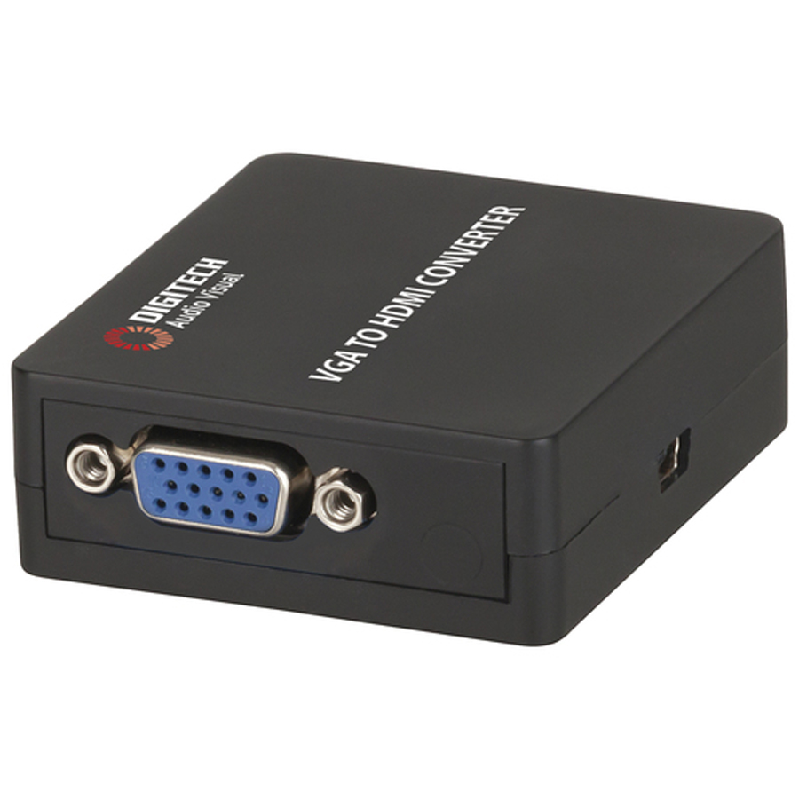 VGA to HDMI Converter &amp; Upscaler with Stereo Audio 