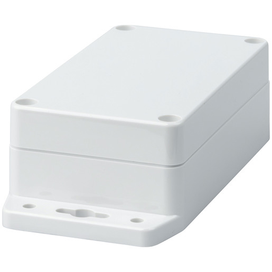 IP65 Sealed Polycarbonate Enclosures - Light Grey with Mounting Flange - 115(W) x 65(D) x 40(H)mm 