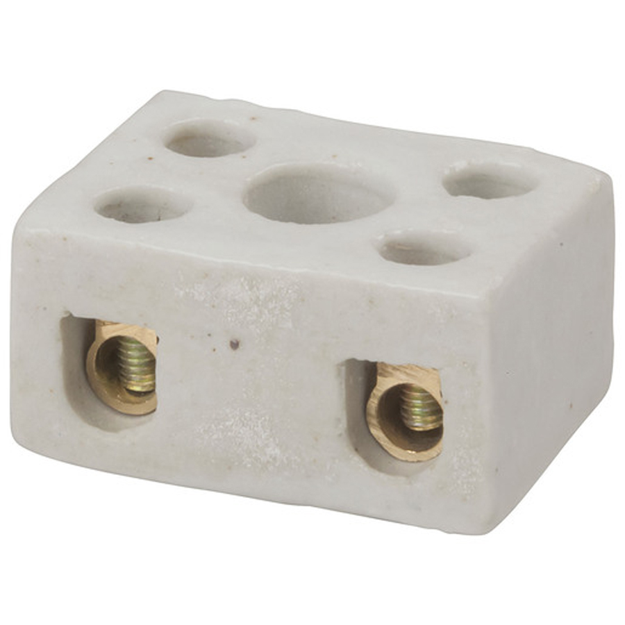 2 Wire Porcelain Terminal Block 