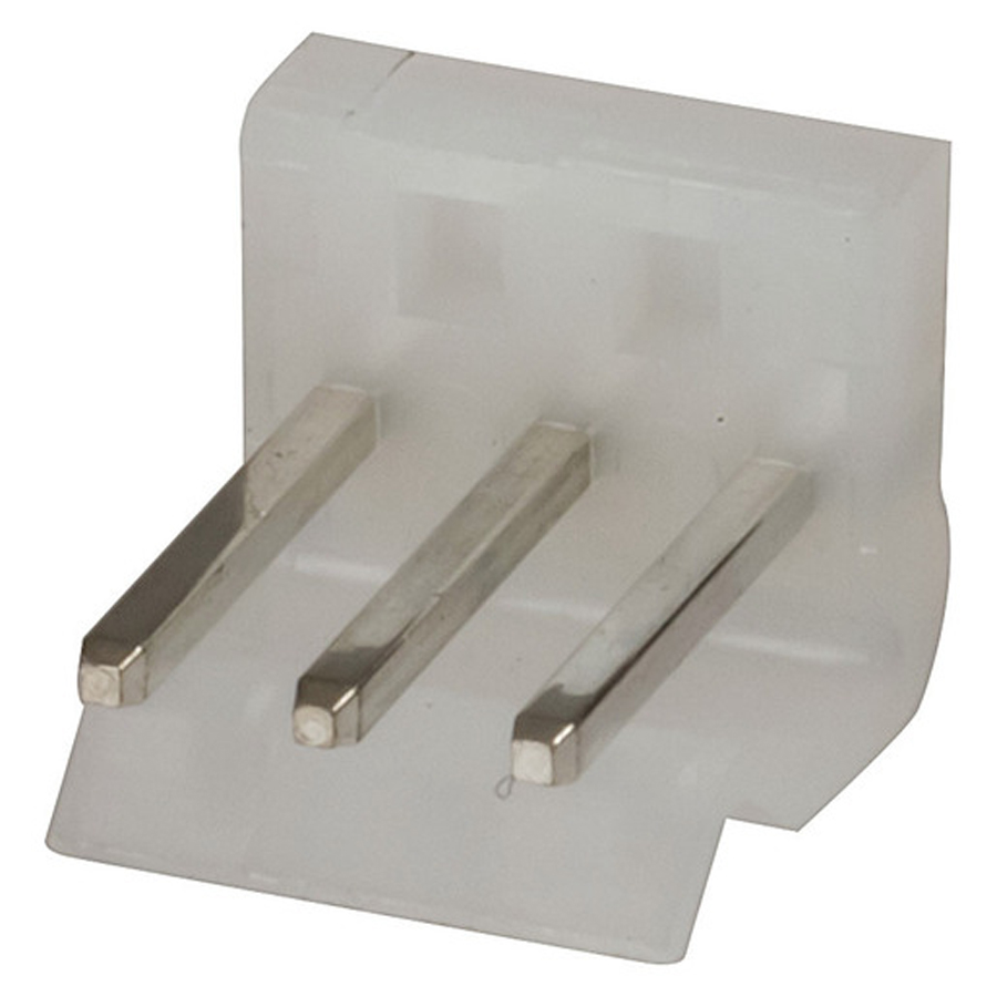 3 Pin 0.156 Straight Locking Header with crimp pins - 3.96 pitch 