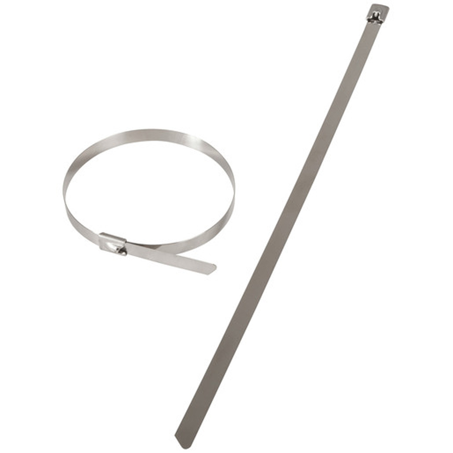 200 x 7.9mm Stainless Steel Cable Ties - 10pk 