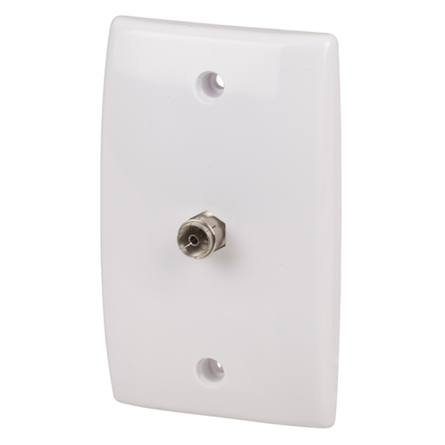 Flushmount 75 Ohm TV Wall Socket with F-Rear Connection 