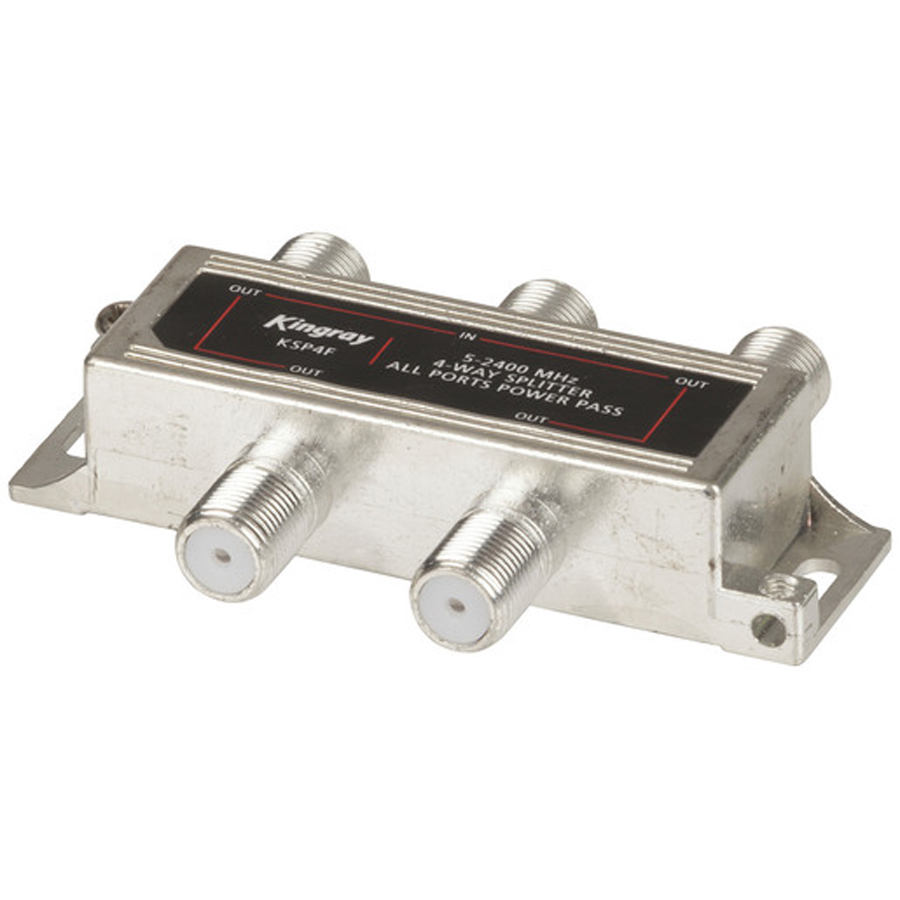 Kingray 4-Way Foxtel&reg; Approved Splitter 
