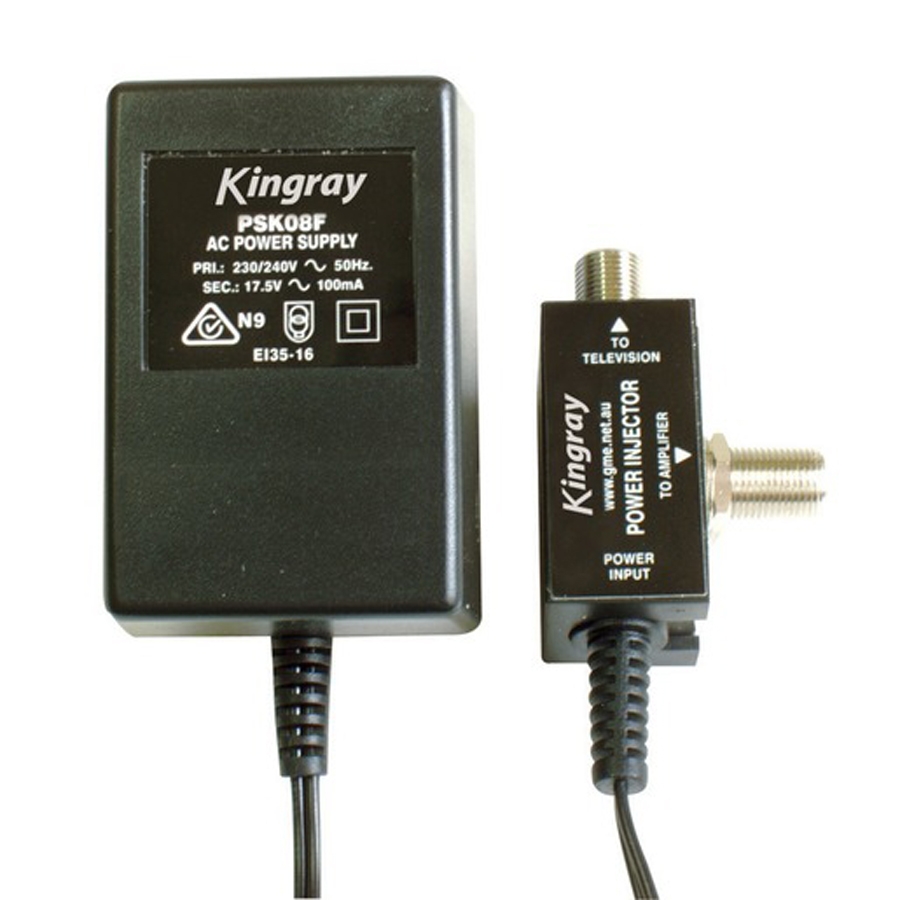Kingray 17.5V AC 100mA Power Supply for Masthead Amplifier 