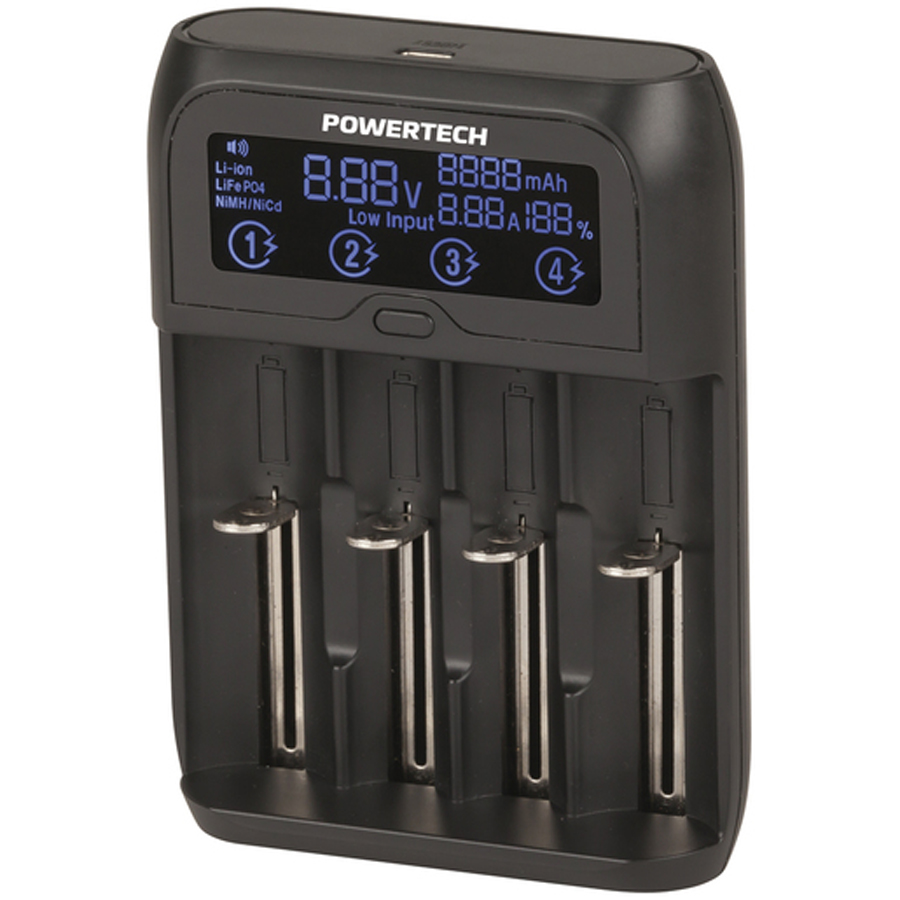 4-Channel Universal Fast Charger with LCD 
