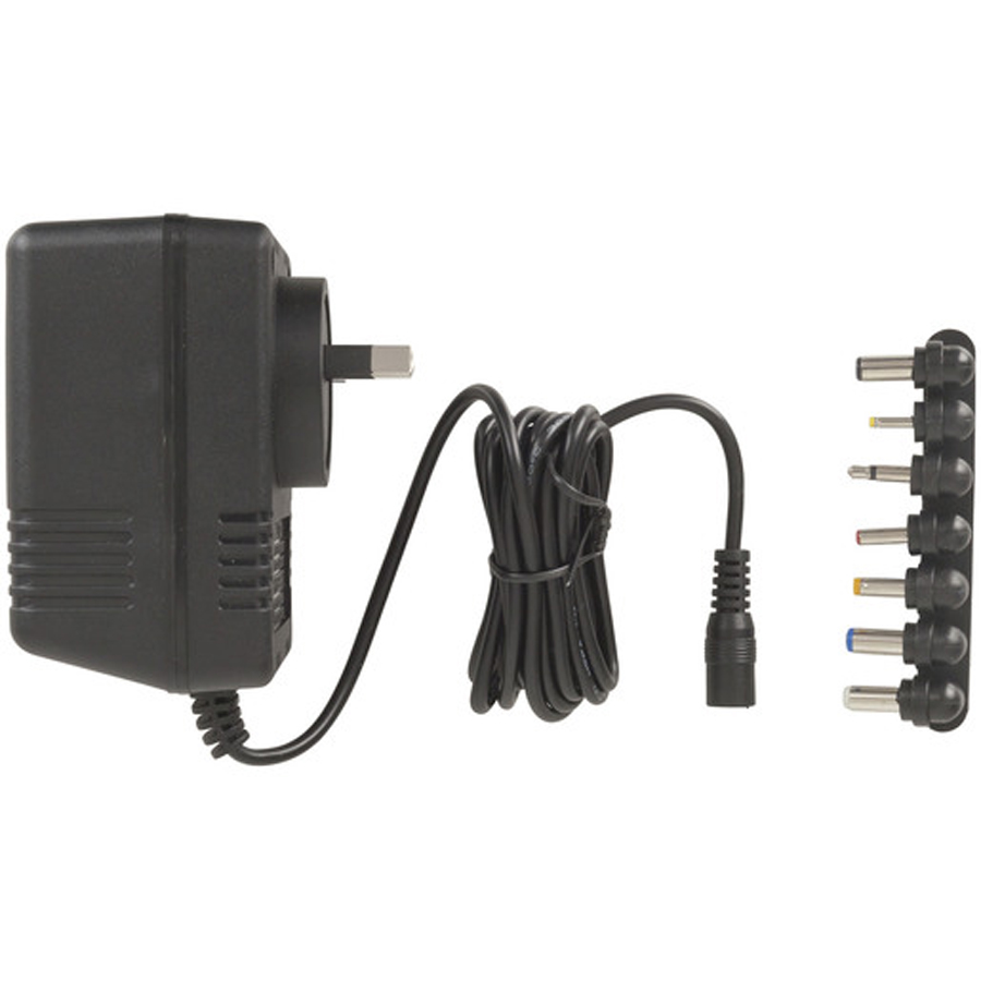 12VAC 1A Unregulated Power Supply 7 x DC Style Plugs 