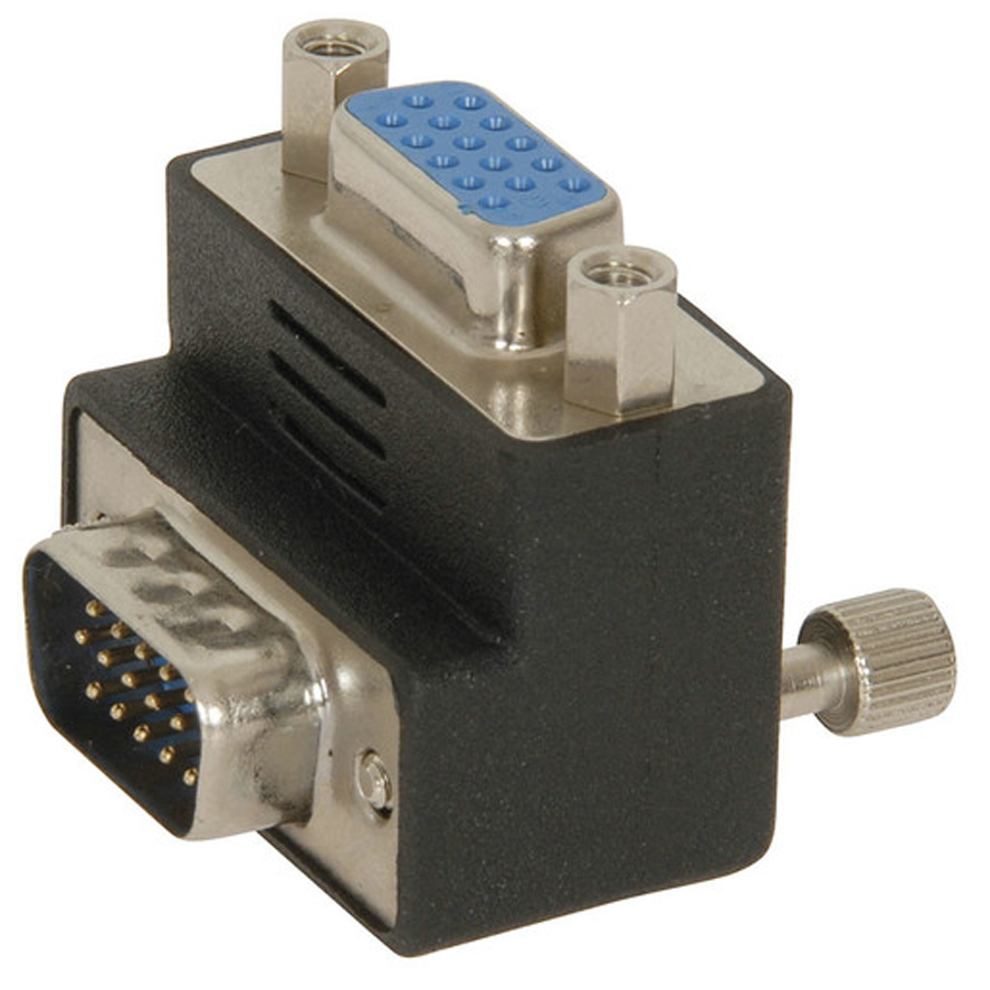 VGA Plug to Socket 90&deg; Up 
