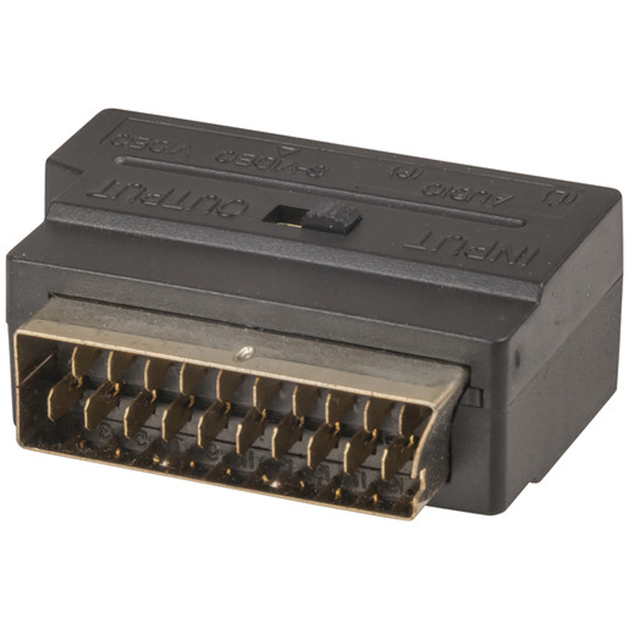 SCART Plug to 3 RCA &amp; S-VHS Socket Adaptor 