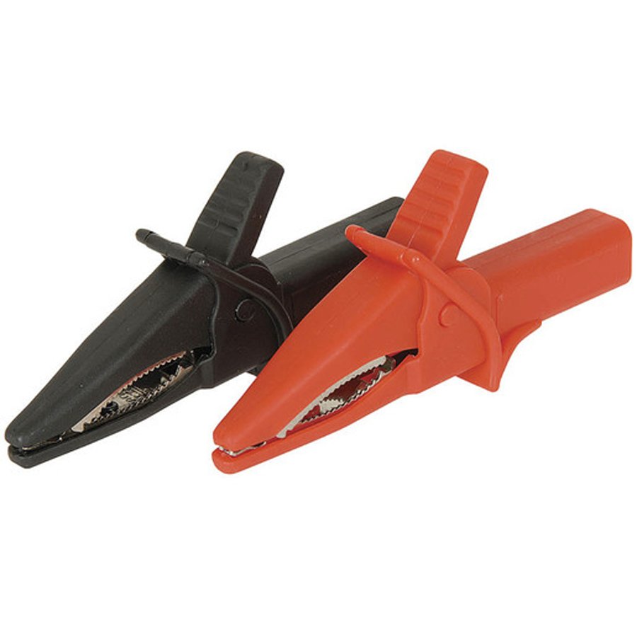 Cat III Rated Banana Alligator Clip (Pair) 