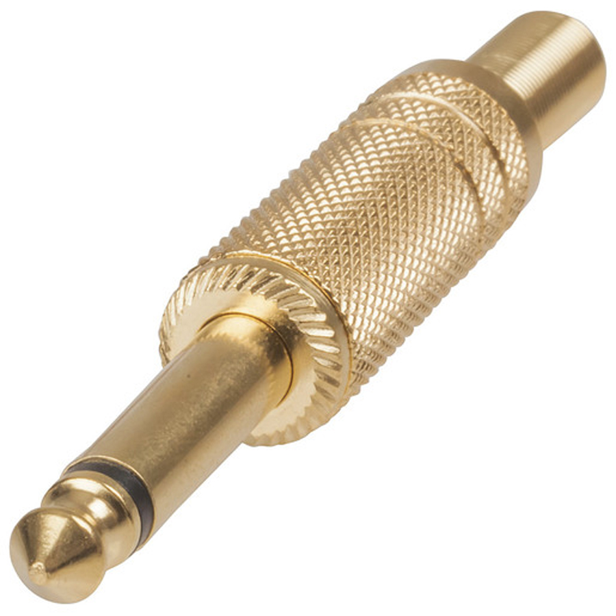 6.5mm Mono Gold METAL Plug 
