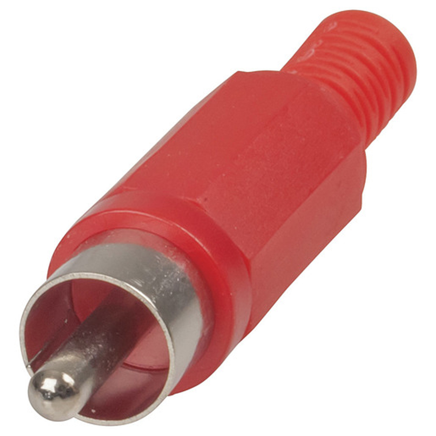 Red RCA Plug - PLASTIC 