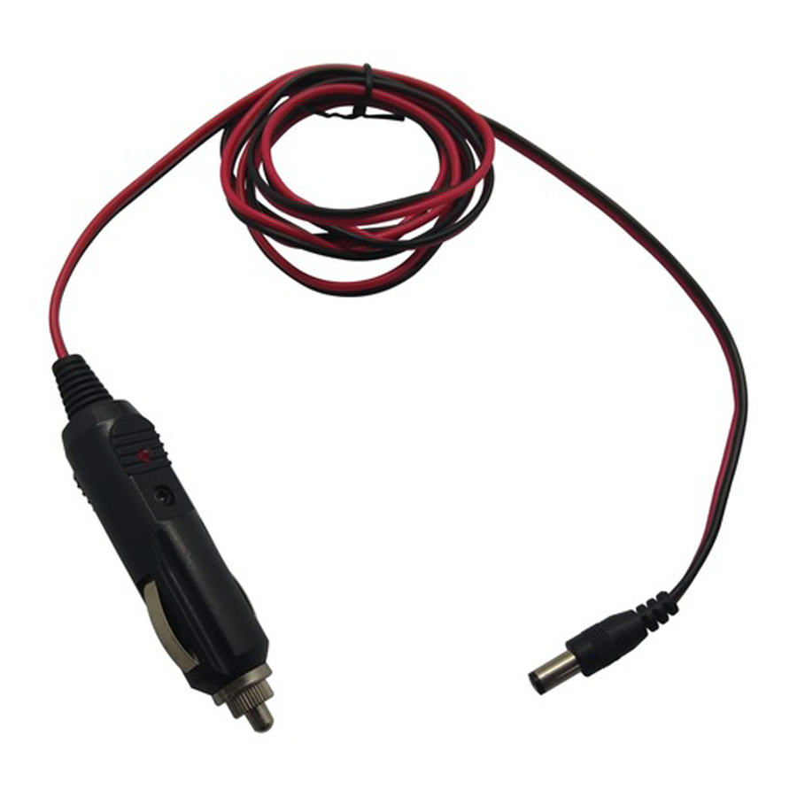 Fused Cigarette Lighter Plug to 2.5mm DC Plug 