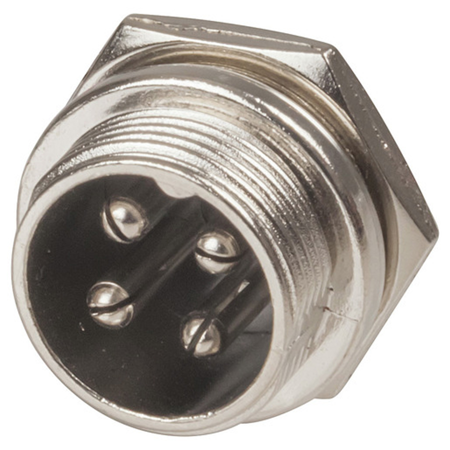 4 Pin Microphone Panel Male Connector 