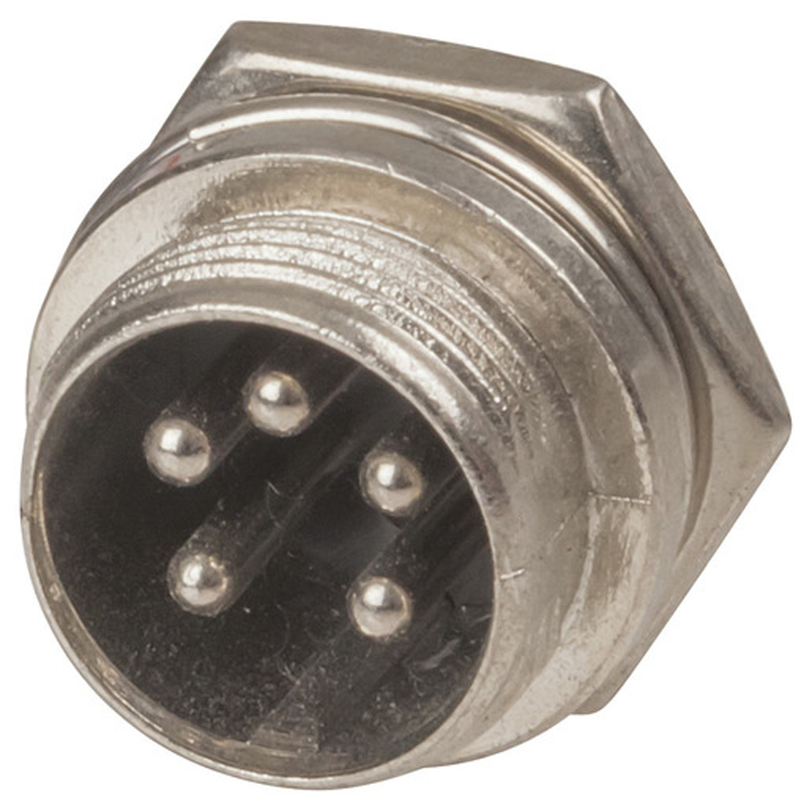 5 Pin Microphone Chassis Male Connector 