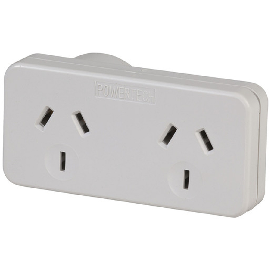 Mains Double Adaptor - Right 