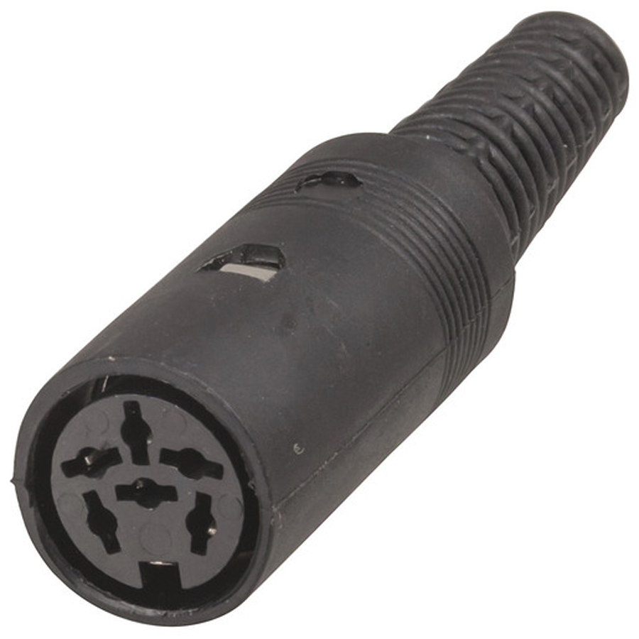 6 Pin DIN Line Socket 