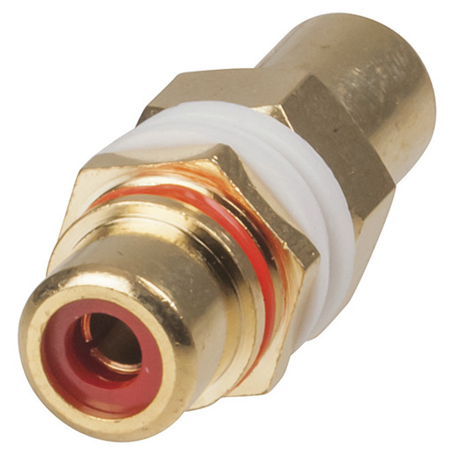 RCA Adaptors - Panel Mount - Red 