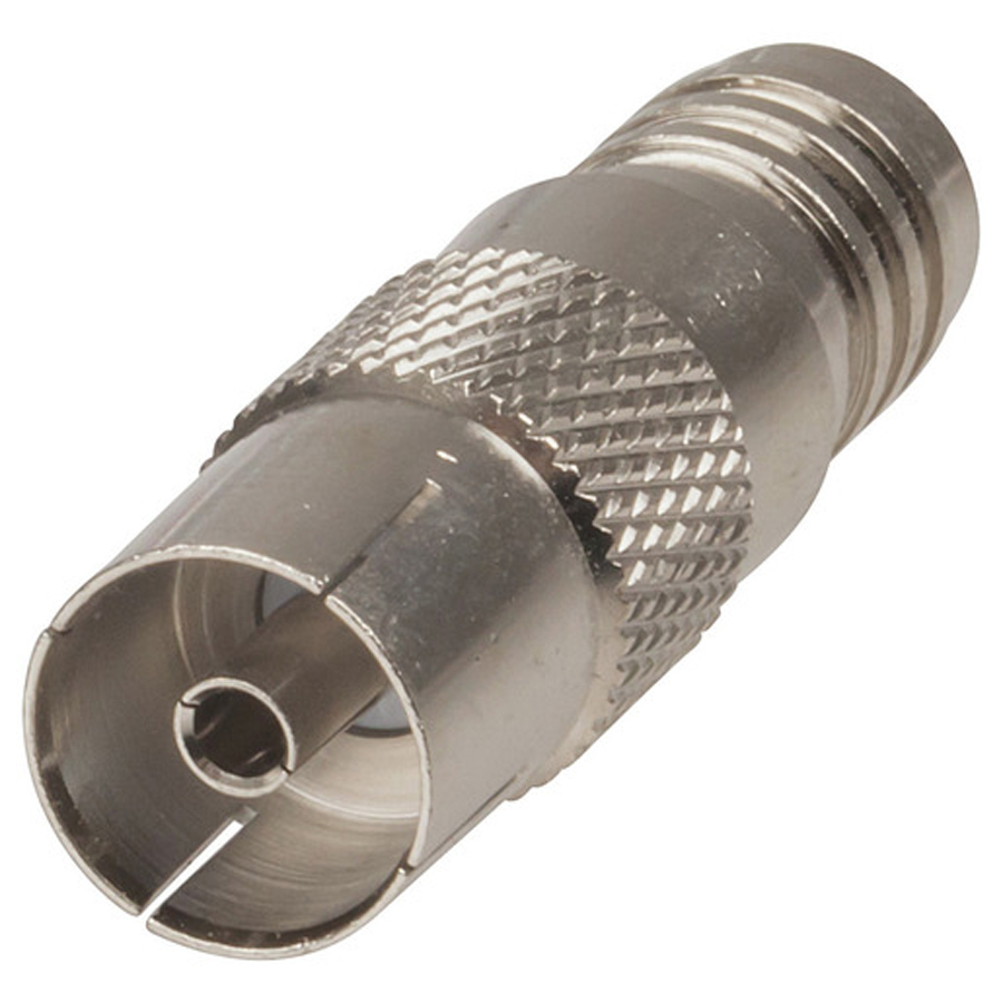 PAL TV Line Socket with Integral Crimp Ring &amp; Centre Pin 