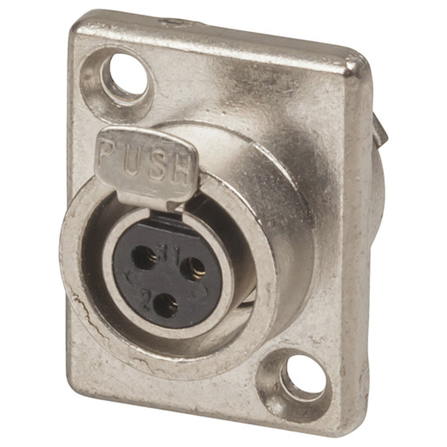 3 Pin Chasis Female Mini XLR Style Connector 