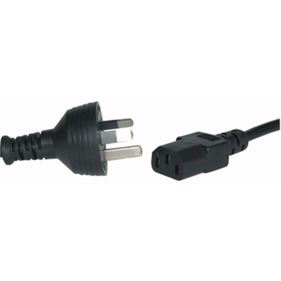 3pin Mains Plug to IEC C13 Female - 1.8m 