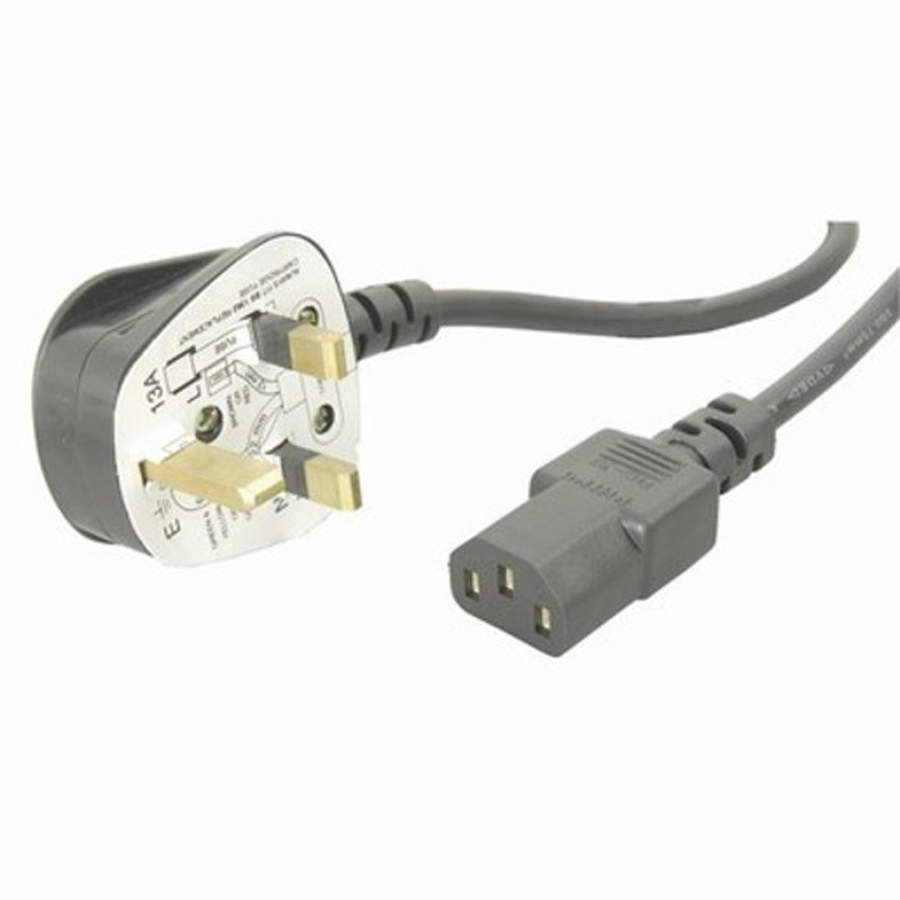 3pin UK Plug to IEC C13 Female - 1.8m 
