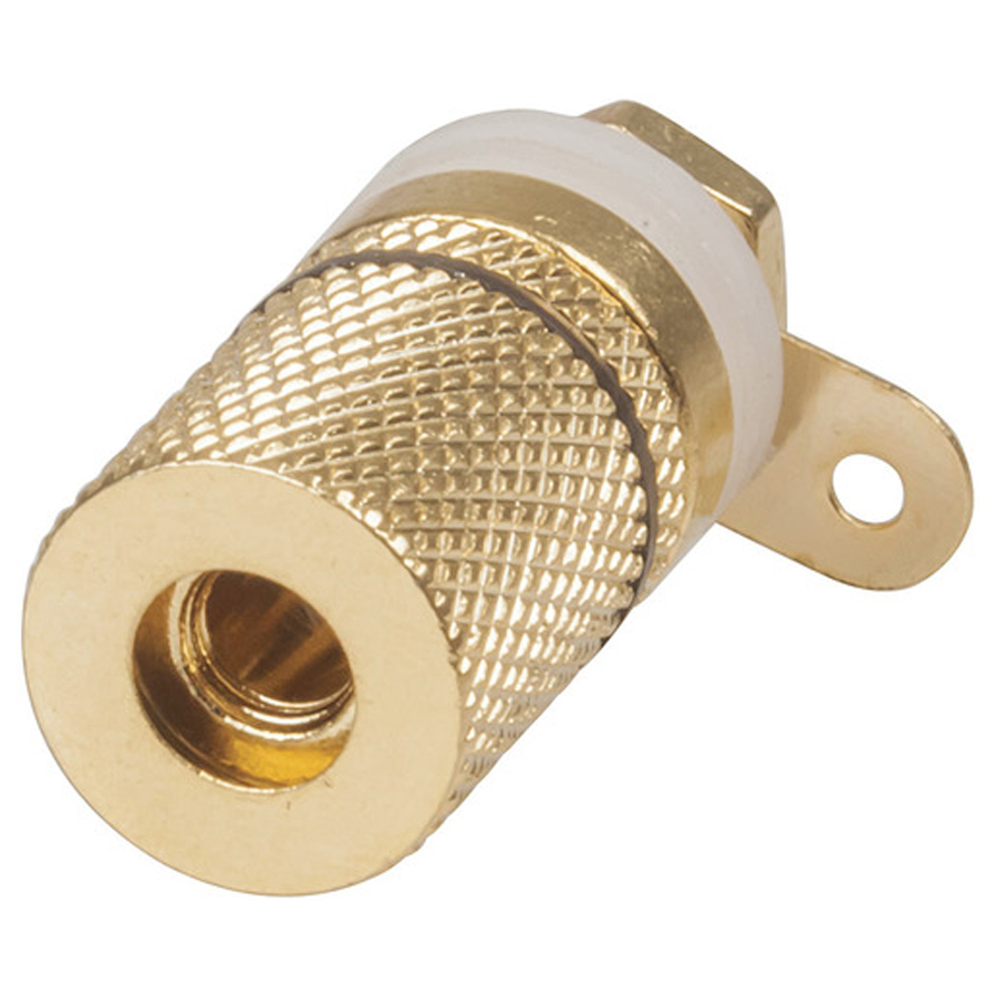 Gold Banana Socket Binding Post - Black 