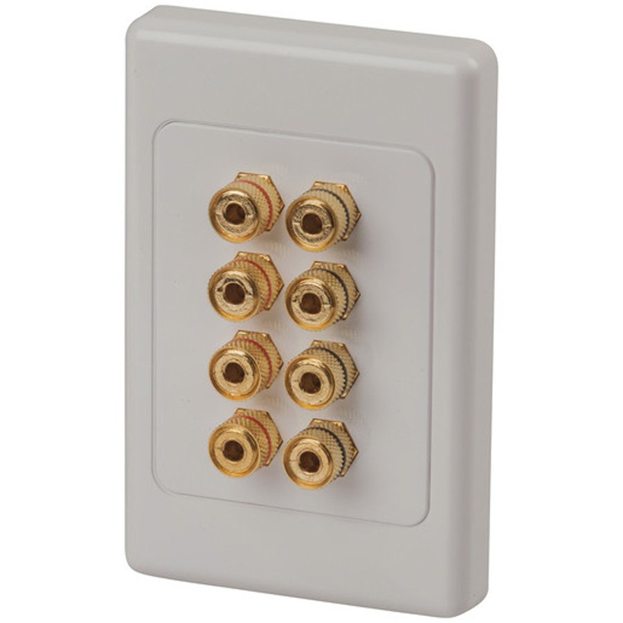 Gold Screw Terminals on Large Wallplate x 8 