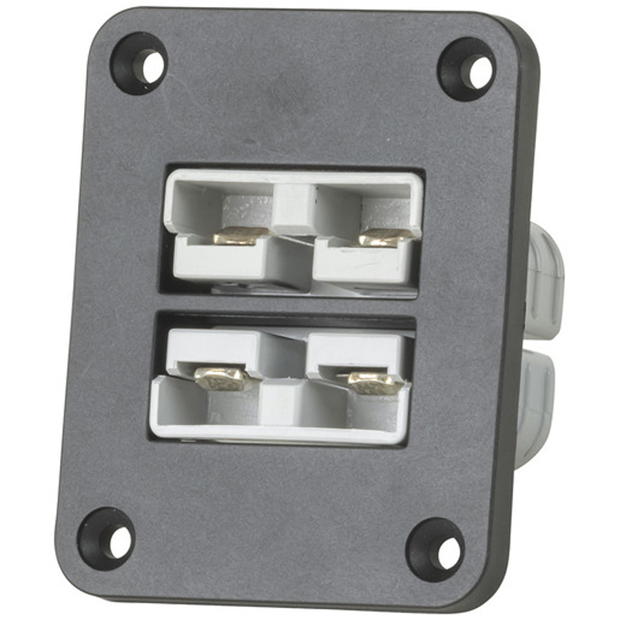 Panel Mount with Two 50A Battery Connectors 
