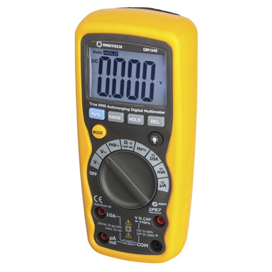 IP67 True RMS Autoranging Cat IV DMM 