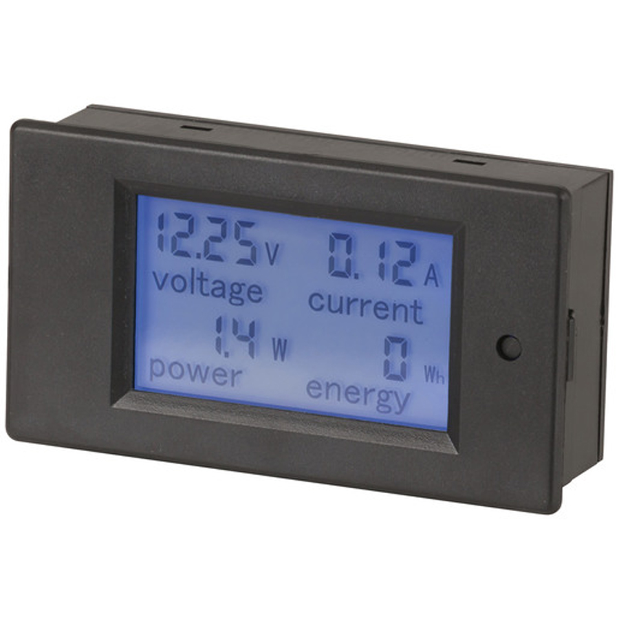 20A 6.5-100V DC Power Meter with Built-In Shunt 